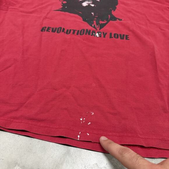 Y2K Revolutionary Love Religious Shirt Mens Size XL Red CHRIST Jesus READ DESCRI - Picture 6 of 9